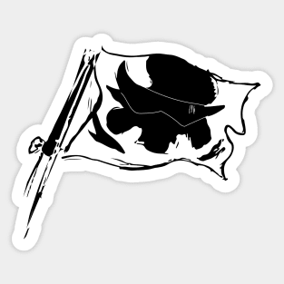 Gurren Flag Black Sticker